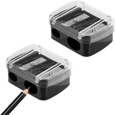 2Pcs Eyeliner Pencil Sharpener, Eyeliner Sharpener for Pencil, Makeup Pencil Sharpener, Dual Holes Eyeliner Sharpener, Sharpeners