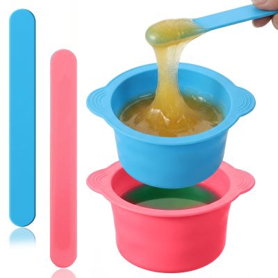 Classicseali 2PCS Wax Silicone Bowl,Wax Pot Liner with 2 Waxes Sticks