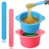 Classicseali 2PCS Wax Silicone Bowl,Wax Pot Liner with 2 Waxes Sticks view 1