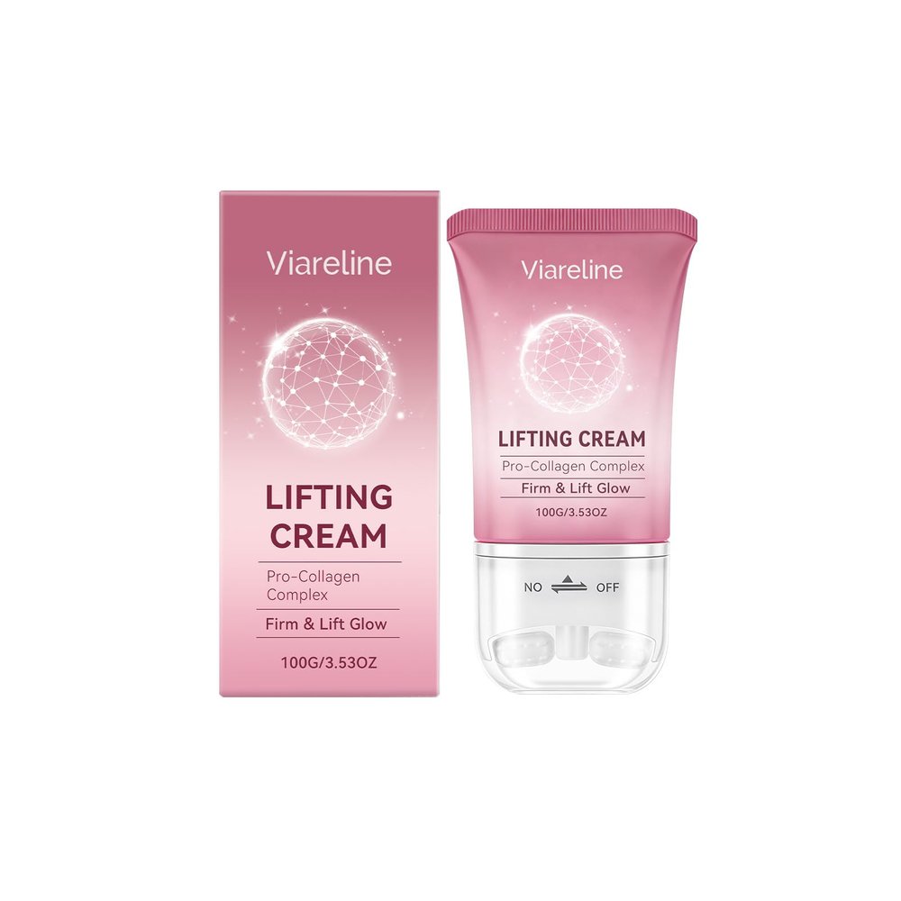 Viareline Lifting Cream with Pro-Collagen Complex, Neck Firming Moisturizer, Reduces Fine Lines, Firms & Lifts, 3.53 oz