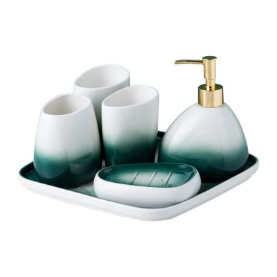 Couples Ceramic Bathroom Five-piece Toiletry Set Brushing Teeth Mouthwash Cup Utensils Six-piece