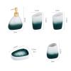 Couples Ceramic Bathroom Five-piece Toiletry Set Brushing Teeth Mouthwash Cup Utensils Six-piece view 2