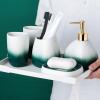 Couples Ceramic Bathroom Five-piece Toiletry Set Brushing Teeth Mouthwash Cup Utensils Six-piece view 3