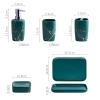 Ceramic Bathroom Toiletries Set Supplies Mouthwash Cup Toothbrush Cover view 2