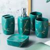 Ceramic Bathroom Toiletries Set Supplies Mouthwash Cup Toothbrush Cover view 4