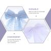 ULTECHNOVO 3pcs Large Hair Bows Spring Barrettes for Thick Hair Women with Long Ribbon Tails Pastel Pink White Blue for Everyday and Party view 3