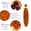 #350 Orange Bundles Human Hair Water Wave Bundles 24 26 28 Inch Unprocessed Brazilian Virgin Hair 3 Bundles 150 Grams Ginger Water Wave Bundles Human Hair Extensions view 3