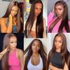 #4 Brown Bundles Human Hair Straight Bundles 30 32 34 Inch Unprocessed Brazilian Virgin Hair 3 Bundles 150 Grams Chocolate Brown Straight Bundles Human Hair Extensions view 2