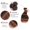 #4 Brown Bundles Human Hair Straight Bundles 30 32 34 Inch Unprocessed Brazilian Virgin Hair 3 Bundles 150 Grams Chocolate Brown Straight Bundles Human Hair Extensions view 3