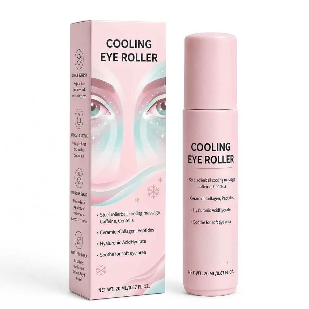 Grospe Cooling Eye Roller Serum with Caffeine for Puffiness, 20 mL