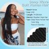 Fridnae Human Braiding Hair For Boho Braids 26 Inch Natural Deep Curly Bulk view 2