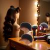 2Pcs Brown Women Soft Sponge Foam Hair,Clip Hair Comb Braid Tool Styling Accessories,Base Inserts Bump Up Hair Pads Styling Stick Bun Maker Braid Tool Barrettes view 2