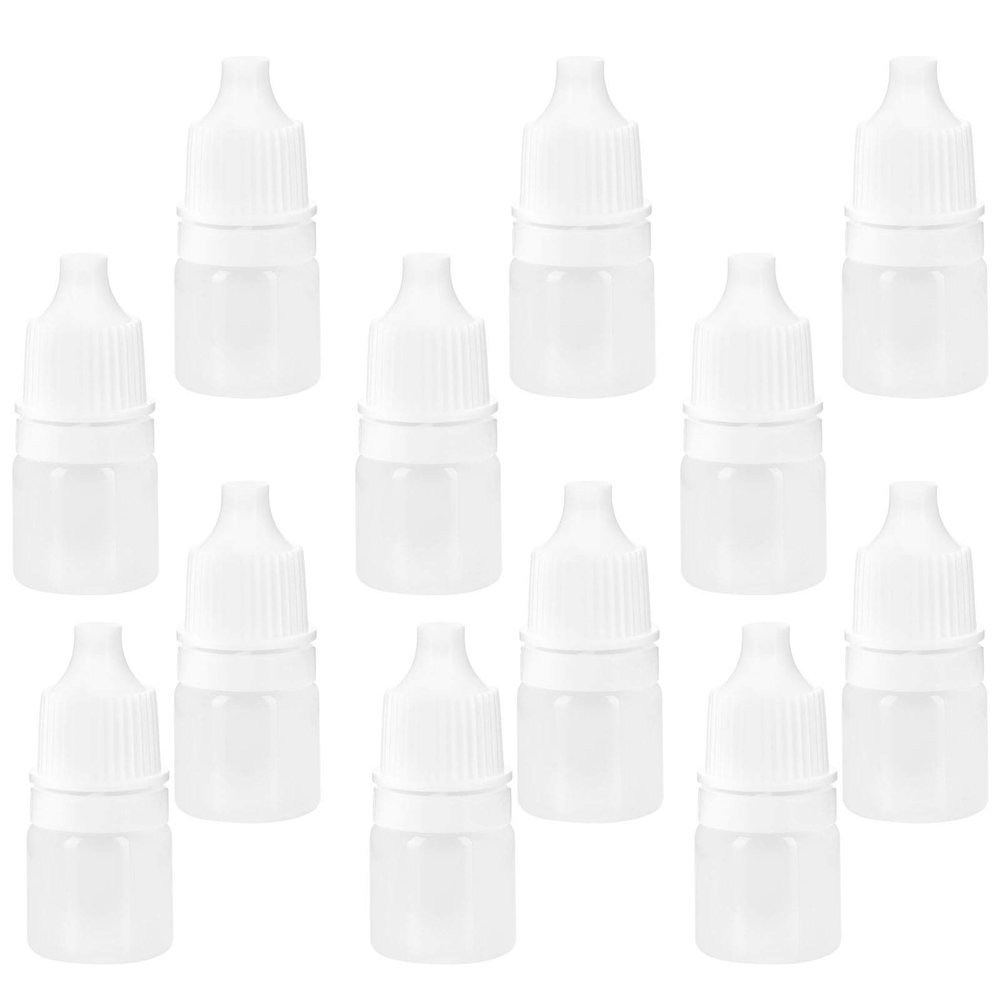 2ml Dropper Bottles, 100 Pack Empty Squeezable Plastic Containers for Oils