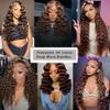 #4 Brown Bundles Human Hair Loose Deep Wave Bundles 22 24 26 Inch Unprocessed Brazilian Virgin Hair 3 Bundles 150 Grams Chocolate Brown Loose Deep Wave Bundles Human Hair Extensions view 2