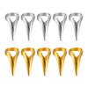 10 Pack Hair Parting Rings, Metal Finger Hair Sectioning Tools, Stainless Steel Hairline Separator Rings for Braiding Weaving Curling Extensions Cosplay, Gold Silver view 1