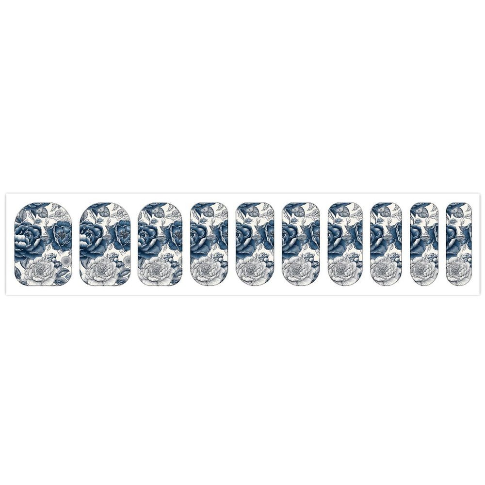 100 Pcs White Rose Petals Nail Stickers for Women - 10 Sheets Waterproof Full Cover Nail Wraps Self-Adhesive Decals for Press on Nails Long Lasting, Easy DIY Manicure Gift