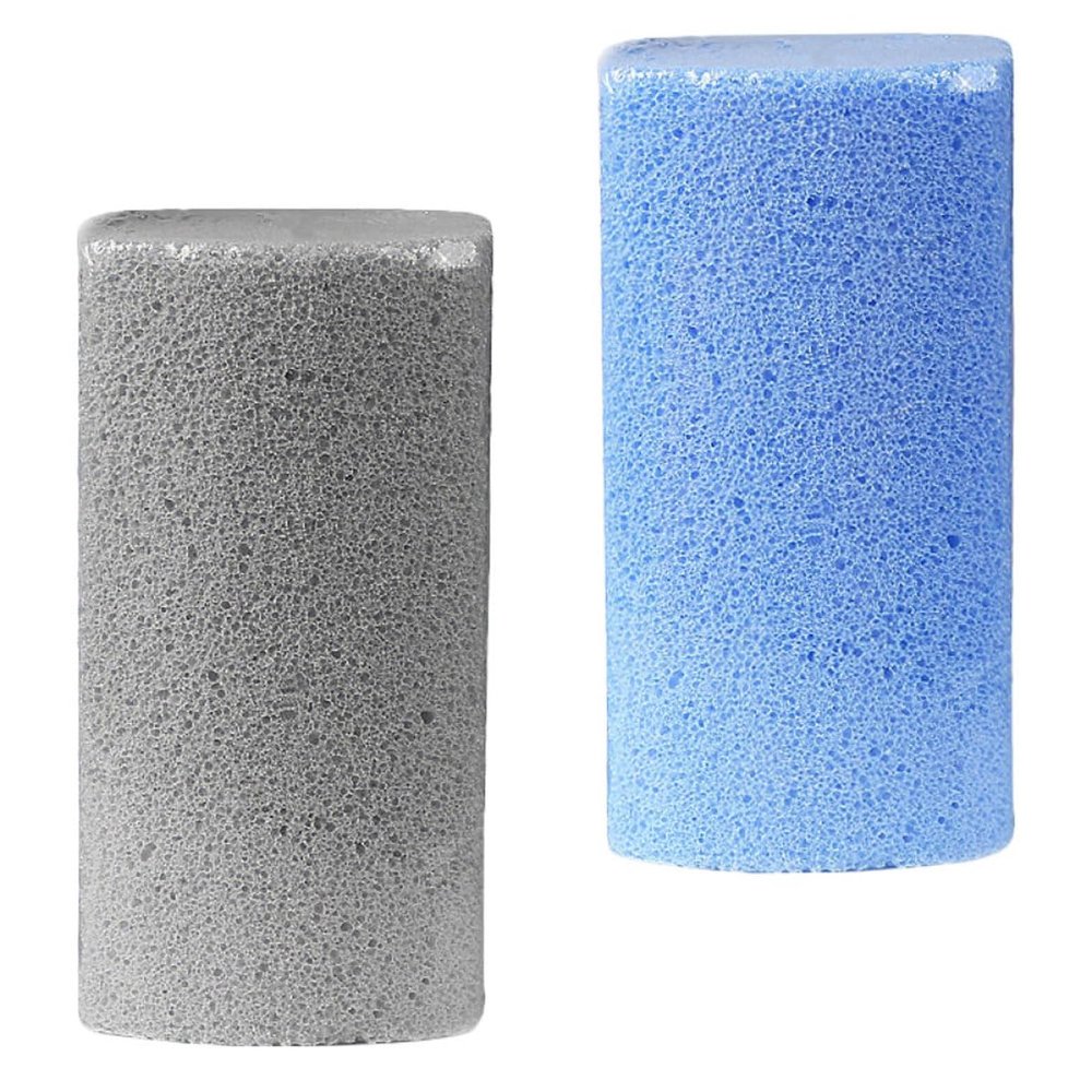 Hemobllo 2pcs Foot Pumice Stone and Foot File Callus Remover Set 10x5x3.5cm Exfoliator for Dead Skin Removal and Heel Treatment in Blue and Gray