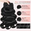 Bundles Human Hair 16 18 20+ 14 Inch 5x5 HD Lace Body Wave 12A Bundles with Closure 100% Unprocessed Brazlian Virgin Hair No Tangle Shedding Birthday Party Anniversary Natural Color for Women view 2