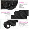15A Raw Indian Human Hair Body Wave Bundles Human Hair 18 20 22 Inch 100% Unprocessed Indian Human 3 Bundles for Women Hair Extensions Quick Weave No Tangle Shedding Natural Black view 2