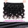 15A Raw Indian Human Hair Body Wave Bundles Human Hair 18 20 22 Inch 100% Unprocessed Indian Human 3 Bundles for Women Hair Extensions Quick Weave No Tangle Shedding Natural Black view 3