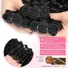 Luxnovolex Curly Human Hair Bundles 10 Inch Deep Wave Curly Bundles Human Hair 100g/Pc 12A Brazilian Single Deep Curly Bundle Quick Weave Hair Extensions for Black Women view 2