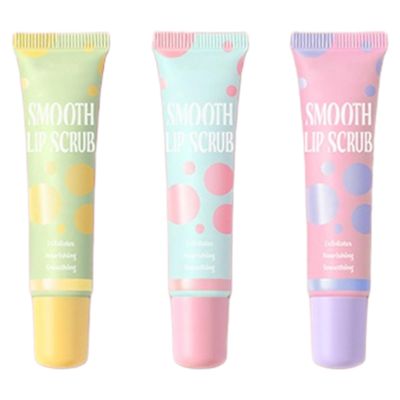 Moily 3Pcs Moisturizing Lip Scrub Smooth Hydrating Exfoliator for Lips Care, Daily Casual Use Multicolor One Size