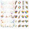 MCKTAT 36 Pcs Glitter Pride Freckles Face Tattoos Pre-Cut Waterproof Rainbow & Heart Makeup Stickers | LGBTQ+ Sparkle Body Art for Pride Month Parties, Gay Parades, Events & Goody Bag Fillers view 1