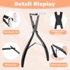 Tape in Hair Extension Tools Kit, Stainless Steel Plier, Remover Scraper, Clips & Tape for Tape-in Extensions, Black Styling Set for Home & Salon Use view 3