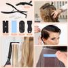 Tape in Hair Extension Tools Kit, Stainless Steel Plier, Remover Scraper, Clips & Tape for Tape-in Extensions, Black Styling Set for Home & Salon Use view 4
