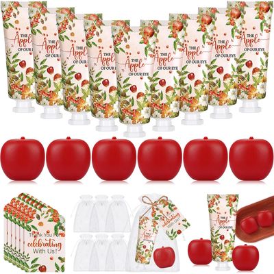 Leelosp 24 Set/96pcs Apple of Our Eye Baby Shower Favors