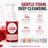 TWILASH Lash Shampoo 500ml / 17 fl oz, Gentle Foaming Eyelash Cleanser for Lash Extensions & Natural Lashes, Rich Foam Lash Wash for Daily Lash Care, Salon & Home Use, Rose view 2