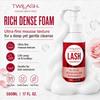 TWILASH Lash Shampoo 500ml / 17 fl oz, Gentle Foaming Eyelash Cleanser for Lash Extensions & Natural Lashes, Rich Foam Lash Wash for Daily Lash Care, Salon & Home Use, Rose view 4