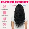 100% Unprocessed Remy Human Hair Feather Crochet Extensions for Women (Pack of 5) view 4