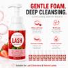 TWILASH Lash Shampoo 500ml / 17 fl oz, Gentle Foaming Eyelash Cleanser for Lash Extensions & Natural Lashes, Rich Foam Lash Wash for Daily Lash Care, Salon & Home Use, Strawberry view 2