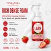 TWILASH Lash Shampoo 500ml / 17 fl oz, Gentle Foaming Eyelash Cleanser for Lash Extensions & Natural Lashes, Rich Foam Lash Wash for Daily Lash Care, Salon & Home Use, Strawberry view 4