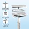Double Edge Safety Razor for Unisex, 3 Platinum Coated Double Edge Blade Refills Safety Razo, Women Men's Razor with a Delicate Box, view 2