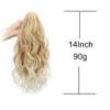 14" Ponytail Extension Multi Layered Fluffy Wavy Curly Claw Clip Natural Soft Synthetic Hairpiece Daily Use(1B) view 4