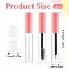3 PCS Mascara Tube, 10ml Empty Mascara Tubes with Wand Plastic Eyeliner Tube Lip Gloss Tubes and Eyelash Cream Container Bottle with 3 Clear Leak Stoppers for Travel DIY Cosmetics, Pink view 2