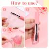 3 PCS Mascara Tube, 10ml Empty Mascara Tubes with Wand Plastic Eyeliner Tube Lip Gloss Tubes and Eyelash Cream Container Bottle with 3 Clear Leak Stoppers for Travel DIY Cosmetics, Pink view 4