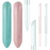 2pcs Glass Cuticle Pusher Tool with Leather Case Crystal Nail Pusher view 1