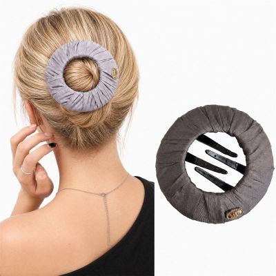 2026 New Circle Flat Hair Clips for Women, No Crease Hair Clips Large Claw Clips for Thick or Thin Hair, Yoga & Sports Friendly Lightweight Hair Barrettes, Moms Gift & Teen Girl Gifts (Gray)