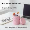 9-Slot Peptide Vial Organizer Case, Portable Travel Carrying Box for GLP-1 Insulin and 3ml/5ml/10ml Medication Vials, Space-Saving Protective Holder for Syringes and Health Supplies (Pink) view 2