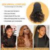 Highlight Ombre U Part Human Hair Wig Body Wave Drawstring Wig 180Density U Part Wig Brazilian Virgin Human Hair Wigs for Black Women Full Head Clip in Half Wig Glueless No Leave Out Wigs 30inch #FB30 view 4