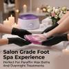 IIUIKOO 400PCS Disposable Plastic Foot Covers for Feet - Leak-Proof Paraffin Wax Bags with Stickers for Snug Closure, Moisturizing Booties for Dry Cracked Heels and Spa Pedicure view 2