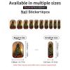 100 Pcs Christmas Tree Adorned with Light Bulbs And Bells Nail Stickers for Women - 10 Sheets Waterproof Full Cover Nail Wraps Self-Adhesive Decals for Press on Nails Long Lasting, Easy DIY Manicure G view 3
