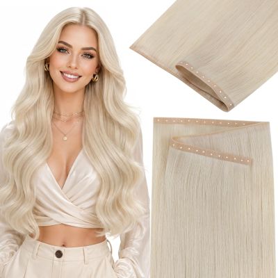 Sunny Hair Butterfly Weft Hair Extensions Human Hair Platinum Blonde
