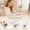 3 Pairs Cotton Gloves for Sleeping, White Breathable Open Finger Gloves, Pure Cotton, Stretch Comfortable Hand Protection Gloves for Makeup, Moisturizing, Daily Hand Care view 2