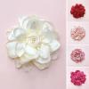 10cm Artificial Rose Fabric Flower, Multifunctional Floral Accessory, Women Corsage, Hair Clip, Lapel Pin, Decor for Clothing, Bags & DIY Crafts Red view 3