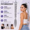 Braided Ponytail Extensions with Hair Ties 24 inch Gray Braids Ponytail Hair Pre Braiding Hair Extensions for Halloween Costume Cosplay view 2