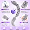 Braided Ponytail Extensions with Hair Ties 24 inch Gray Braids Ponytail Hair Pre Braiding Hair Extensions for Halloween Costume Cosplay view 3